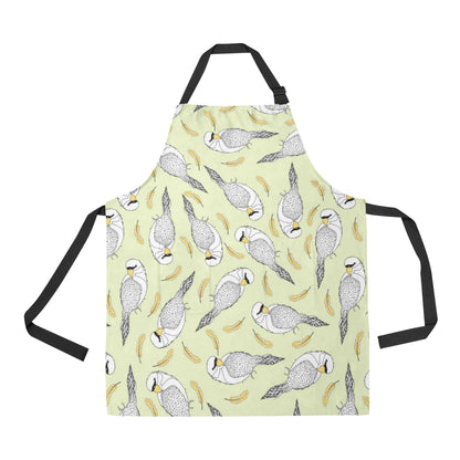 Parakeet Pattern Print Design A03 Apron with Pocket