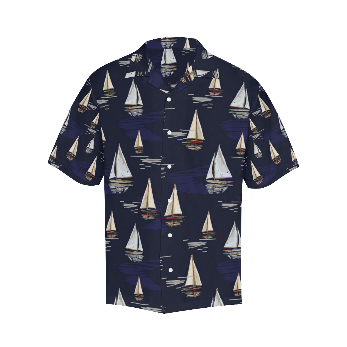 Sailing Ships Pattern Print Design A05 Men's Hawaiian Shirt