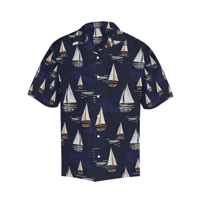 Sailing Ships Pattern Print Design A05 Men's Hawaiian Shirt