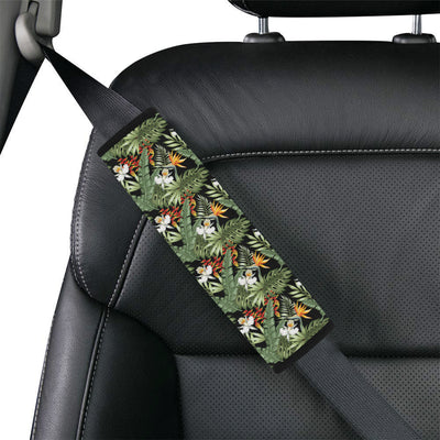 Bird Of Paradise Pattern Print Design 02 Car Seat Belt Cover