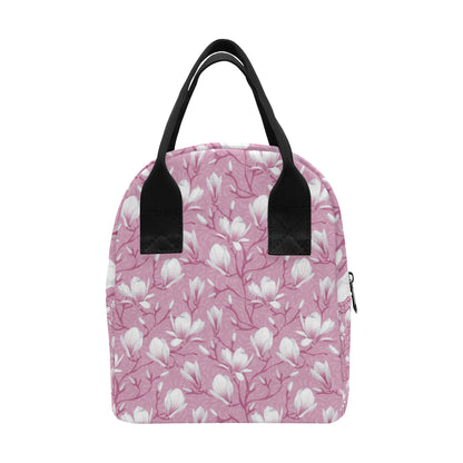 Magnolia Pattern Print Design MAG05 Insulated Lunch Bag