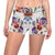 Pansy Pattern Print Design PS06 Yoga Shorts