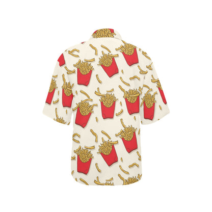 French Fried Pattern Print Design 01 Women's Hawaiian Shirt