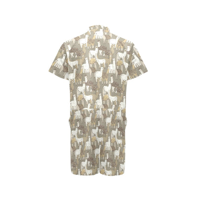 Alpaca Pattern Print Design 01 Men's Romper