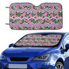 Hibiscus Pink Zigzag Line Pattern Design LKS307 Car front Windshield Sun Shade