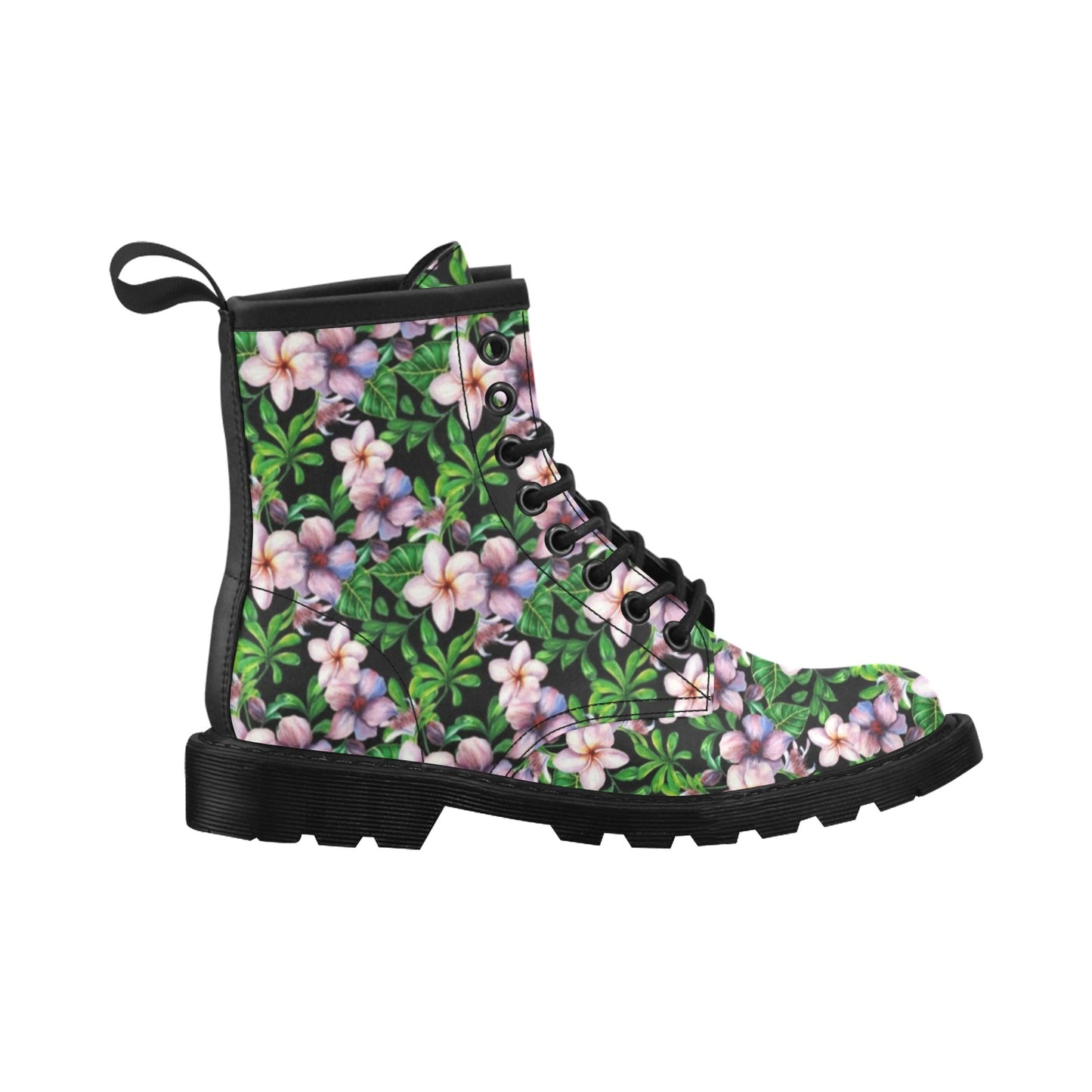 Plumeria Pattern Print Design PM01 Women's Boots