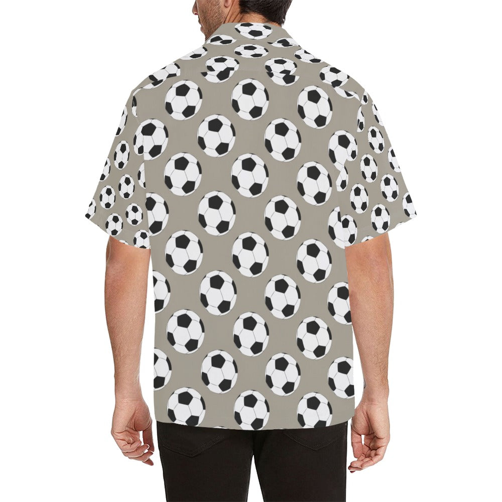 Soccer Ball Print Design LKS302 Men's Hawaiian Shirt