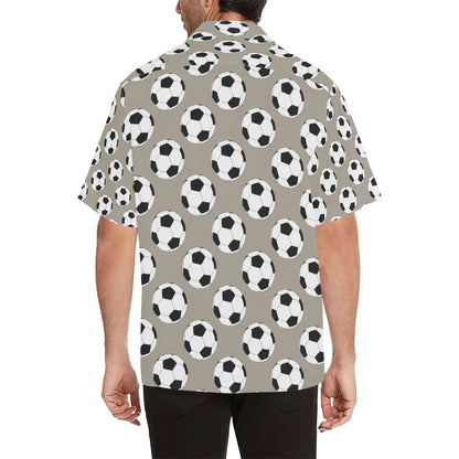 Soccer Ball Print Design LKS302 Men's Hawaiian Shirt
