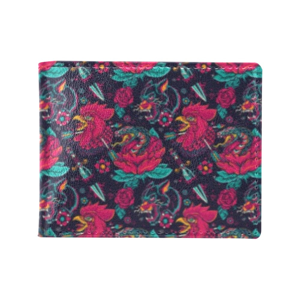 Old School Tattoo Print Men's ID Card Wallet