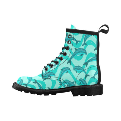 Dolphin Wave Print Women's Boots