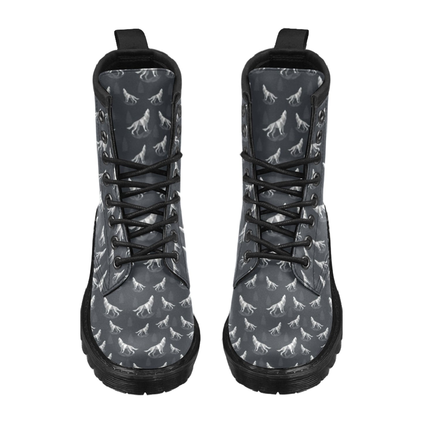 Wolf Print Design LKS303 Women's Boots