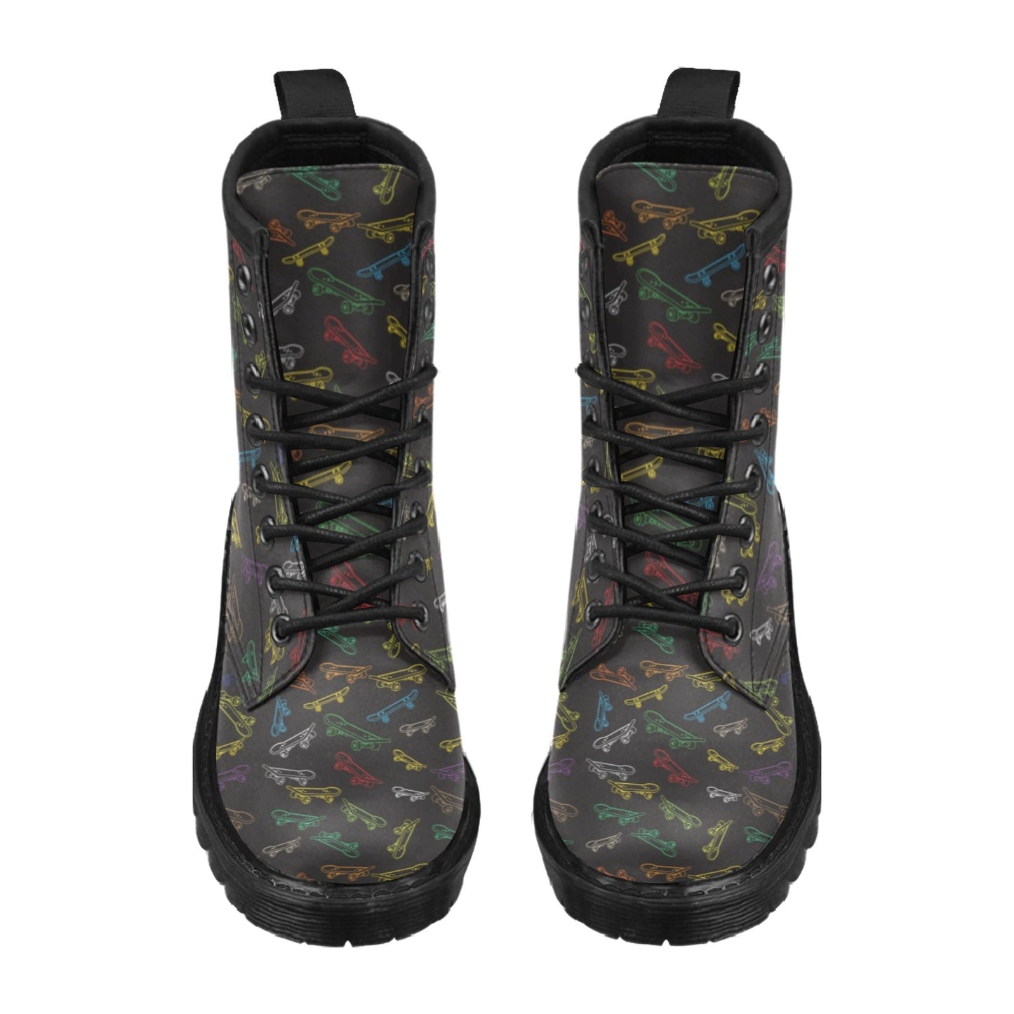 Skateboard Print Design LKS301 Women's Boots