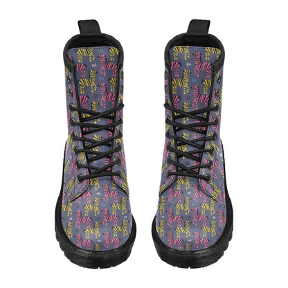 Zebra Print Design LKS303 Women's Boots