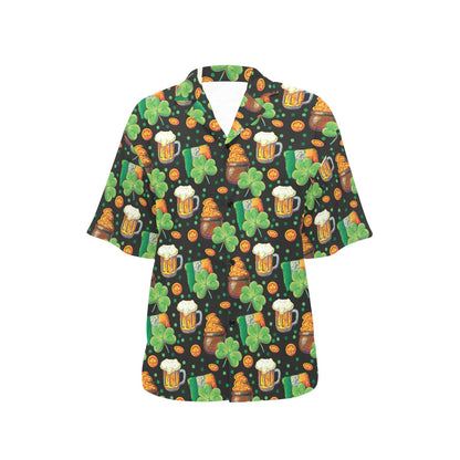 St Patricks Day Print Design LKS303 Women's Hawaiian Shirt