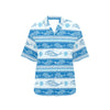 Dolphin Tribal Print Pattern Women's Hawaiian Shirt