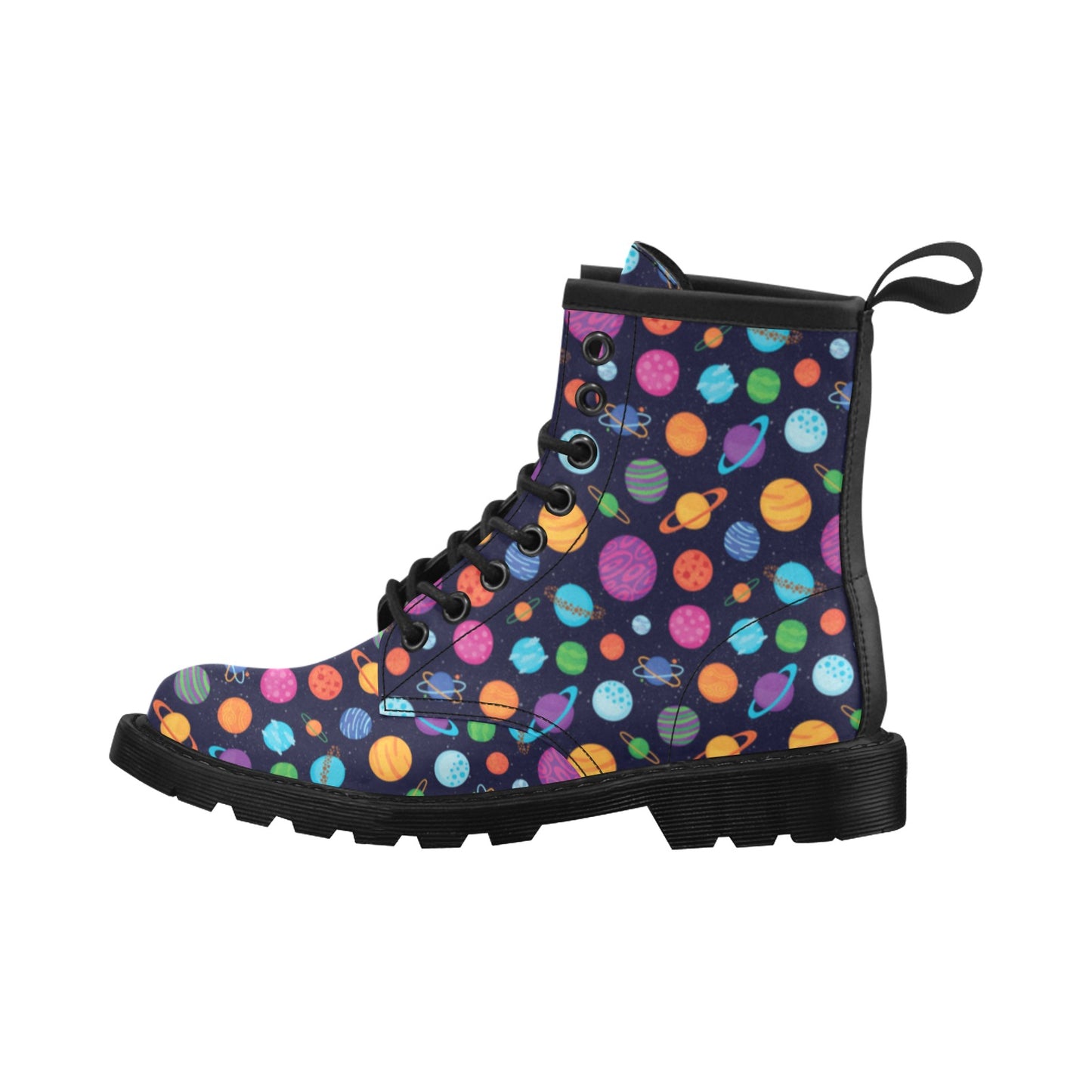 Planet Multicolor Print Design LKS302 Women's Boots