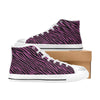 Zebra Pink Print Design LKS304 High Top Women's White Shoes