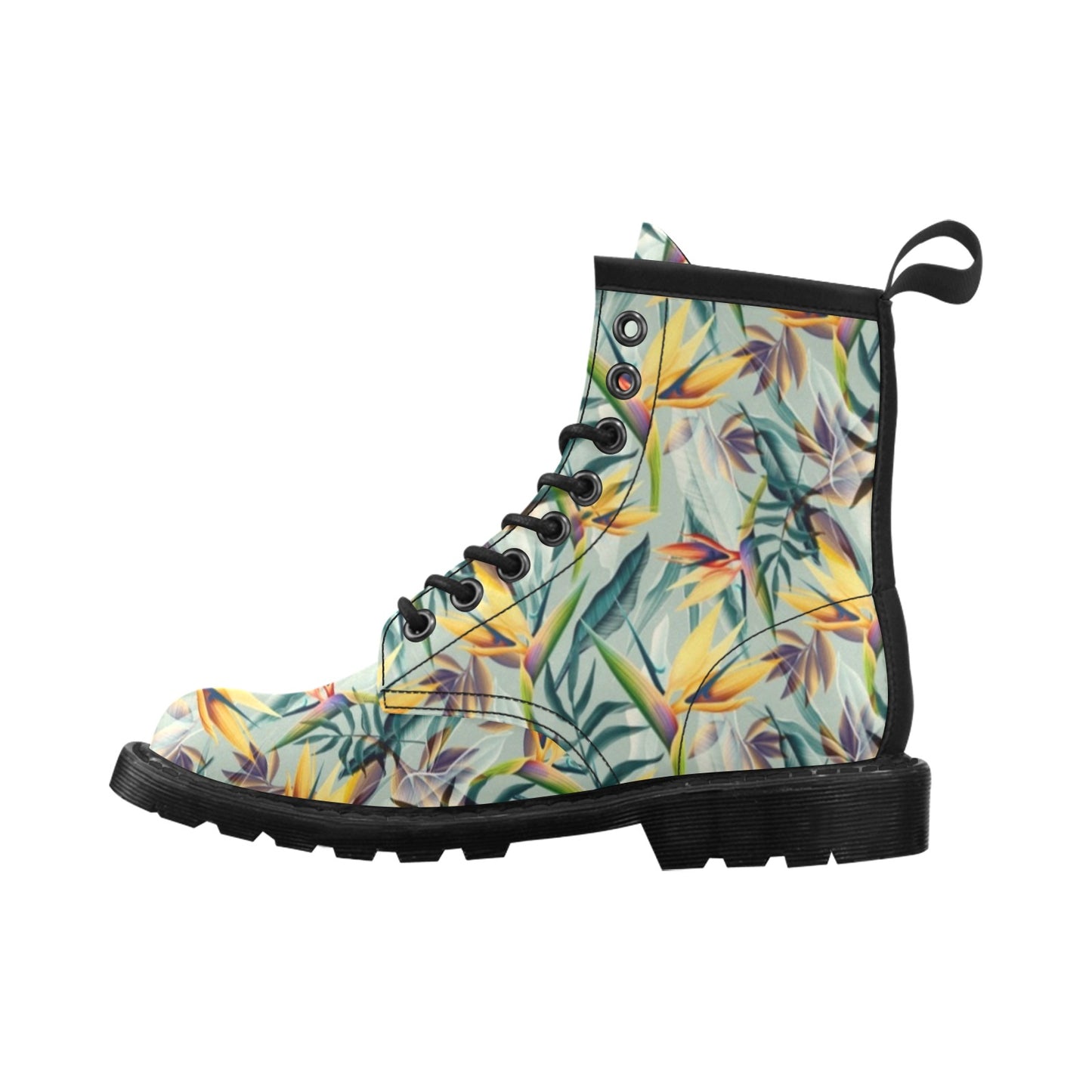 Tropical Flower Pattern Print Design TF022 Women's Boots