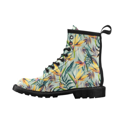Tropical Flower Pattern Print Design TF022 Women's Boots
