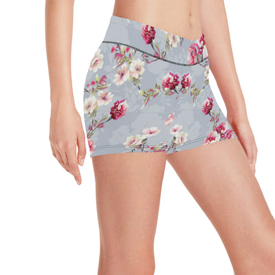 Summer Floral Pattern Print Design SF02 Yoga Shorts