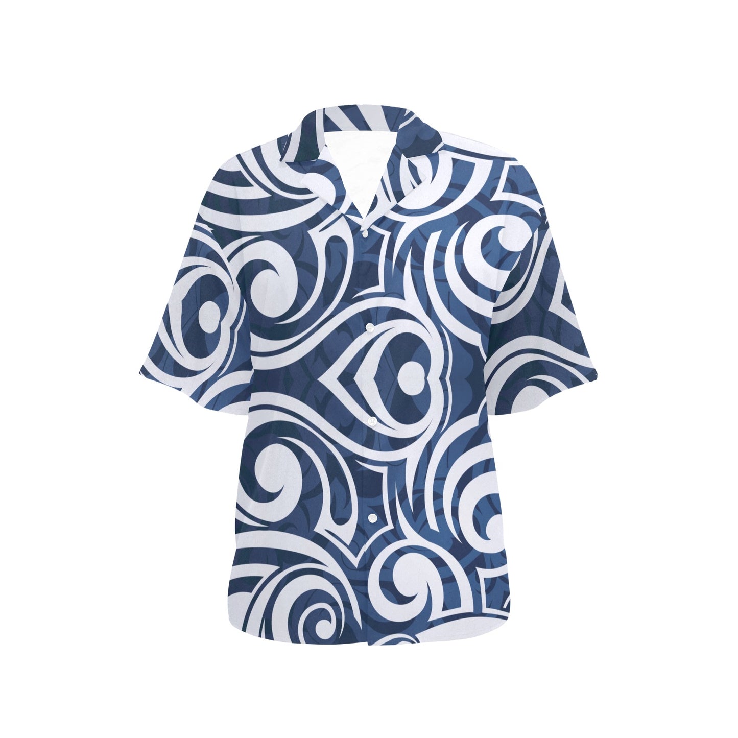 Maori Pattern Print Design 01 Women's Hawaiian Shirt