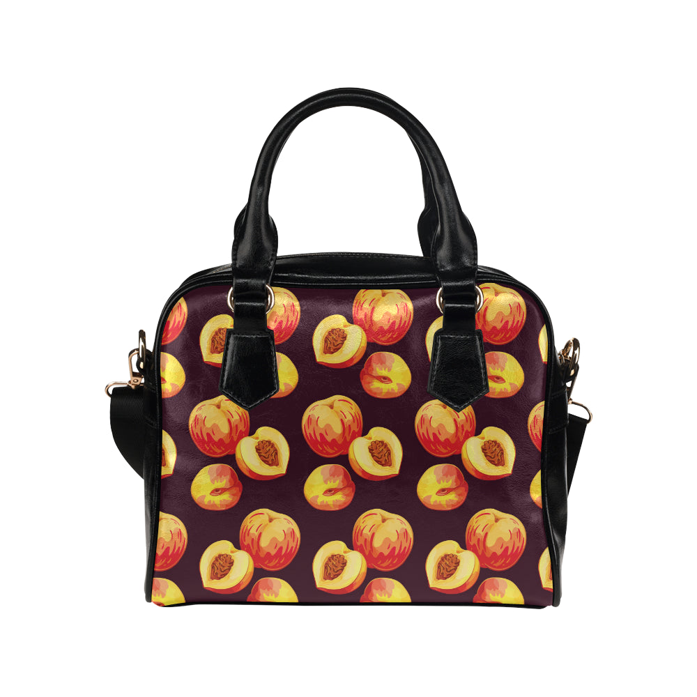 Peach Pattern Print Design A04 Shoulder Handbag