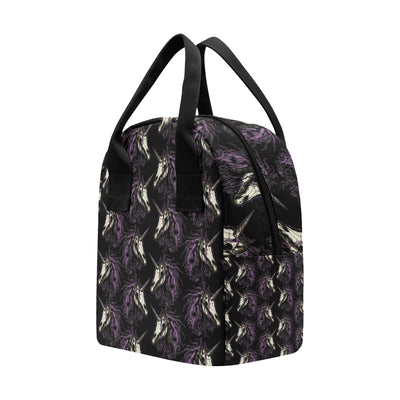 Unicorn Skull head Insulated Lunch Bag