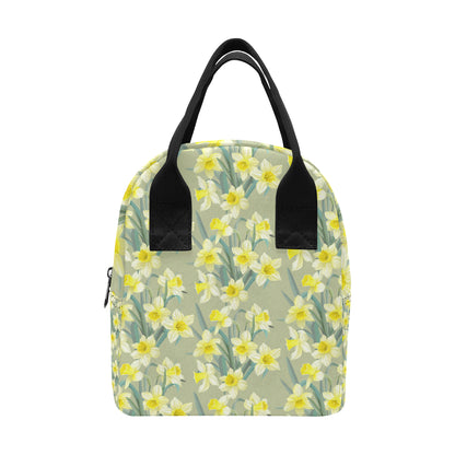 Daffodils Pattern Print Design DF01 Insulated Lunch Bag
