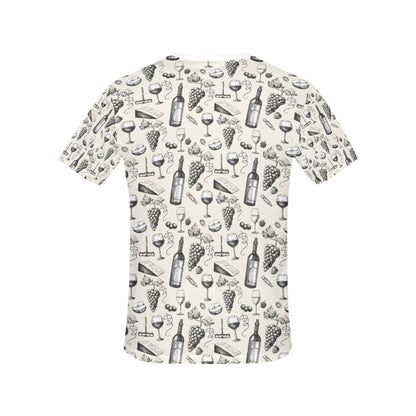Wine Themed Print Design LKS306 Women's  T-shirt