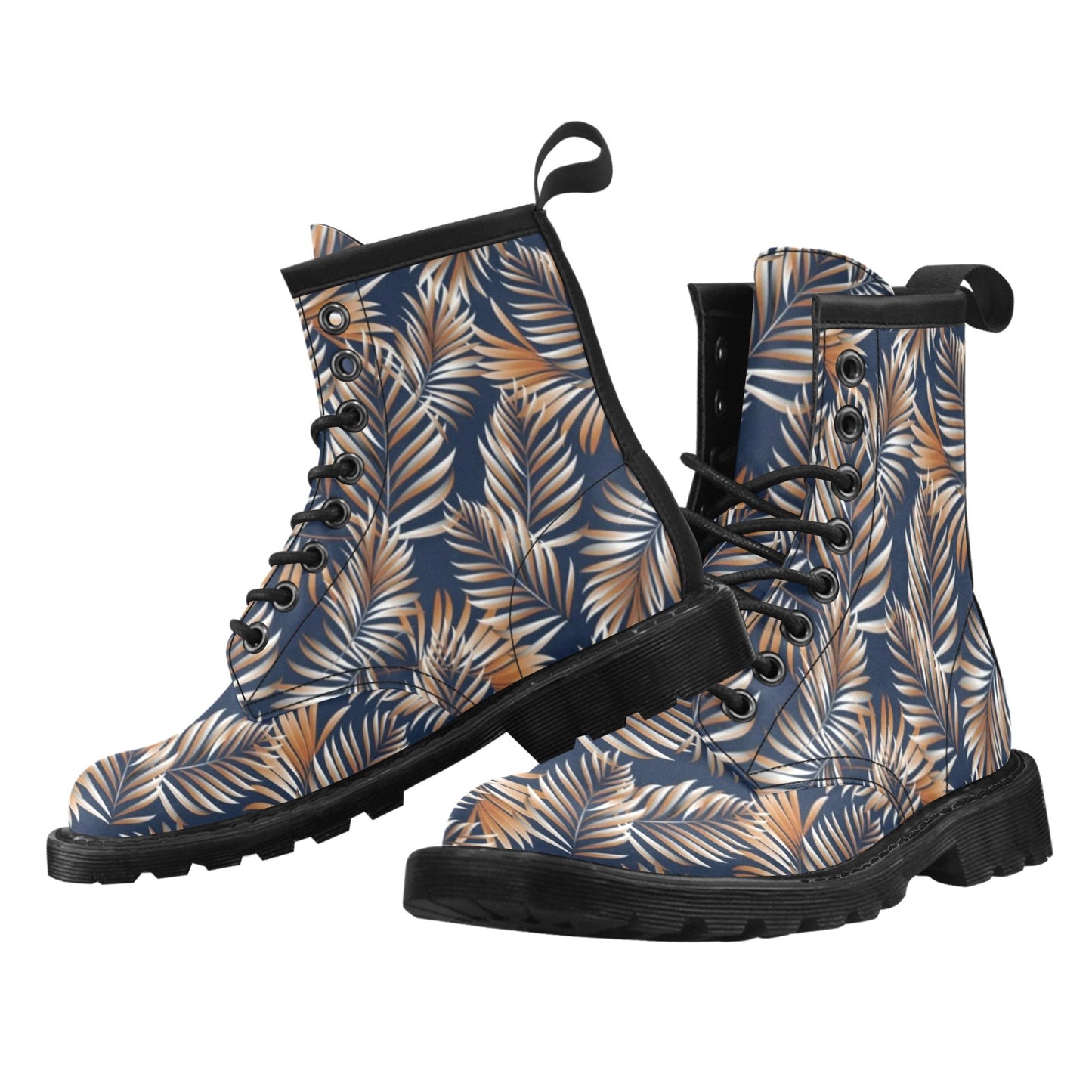 Tropical Flower Pattern Print Design TF07 Women's Boots