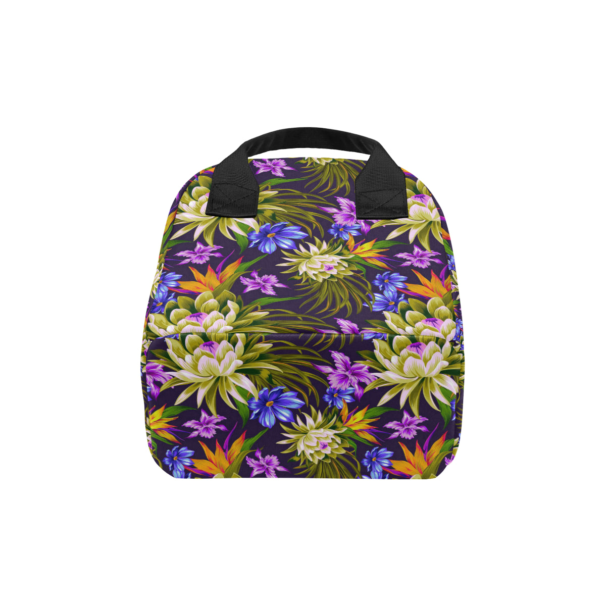 Water Lily Pattern Print Design WL08 Insulated Lunch Bag