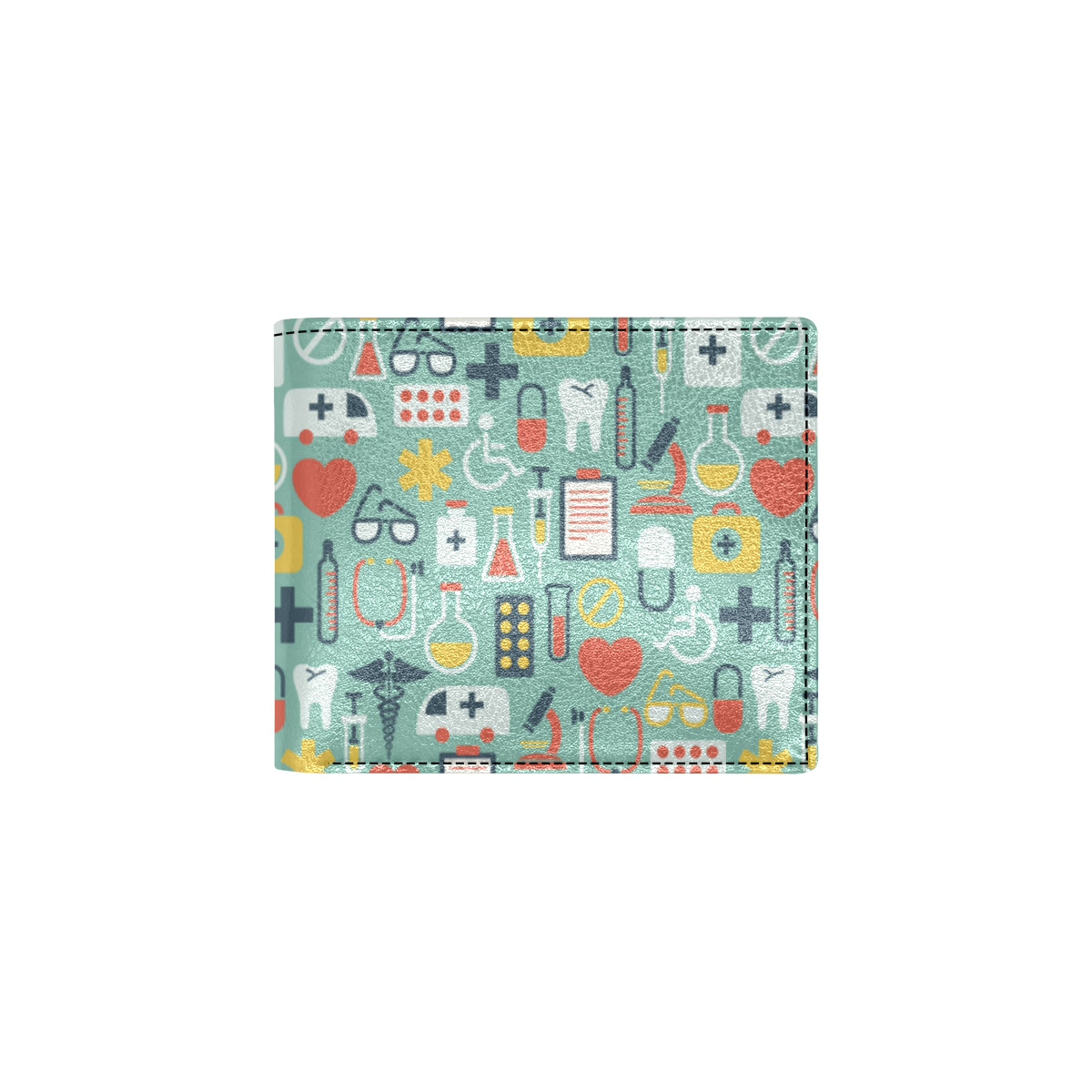 Medical Pattern Print Design 02 Men's ID Card Wallet