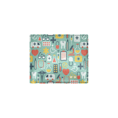 Medical Pattern Print Design 02 Men's ID Card Wallet