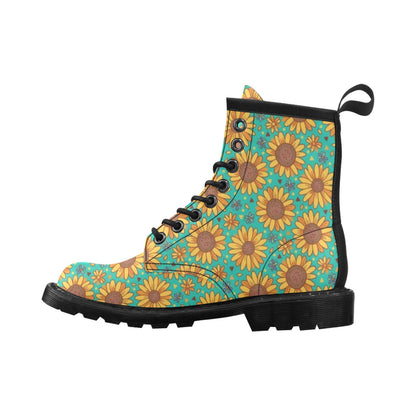 Sunflower Pattern Print Design SF013 Women's Boots