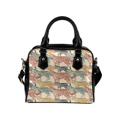 Jaguar Pattern Print Design 01 Shoulder Handbag