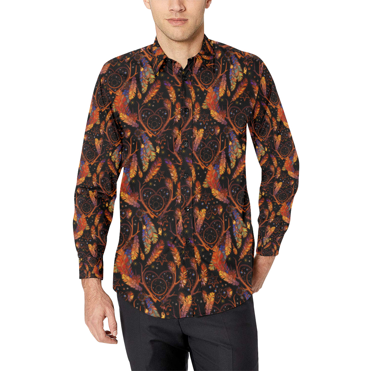 Dream Catcher Native American Design Men's Long Sleeve Shirt