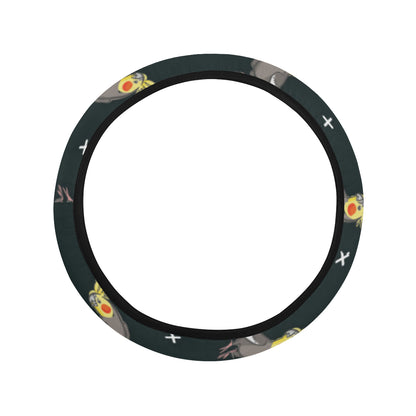 Cockatiel Pattern Print Design 02 Steering Wheel Cover with Elastic Edge
