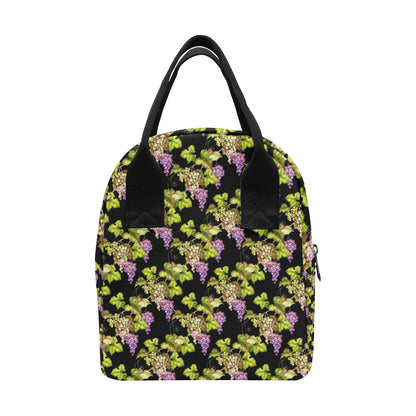 Grape Pattern Print Design GP04 Insulated Lunch Bag