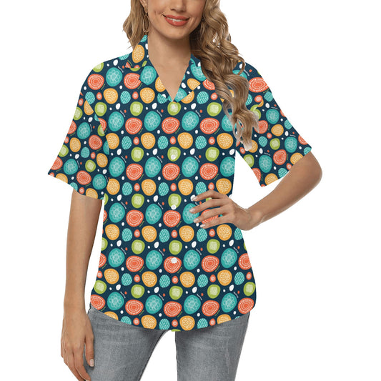 Swedish Themed Design Women's Hawaiian Shirt