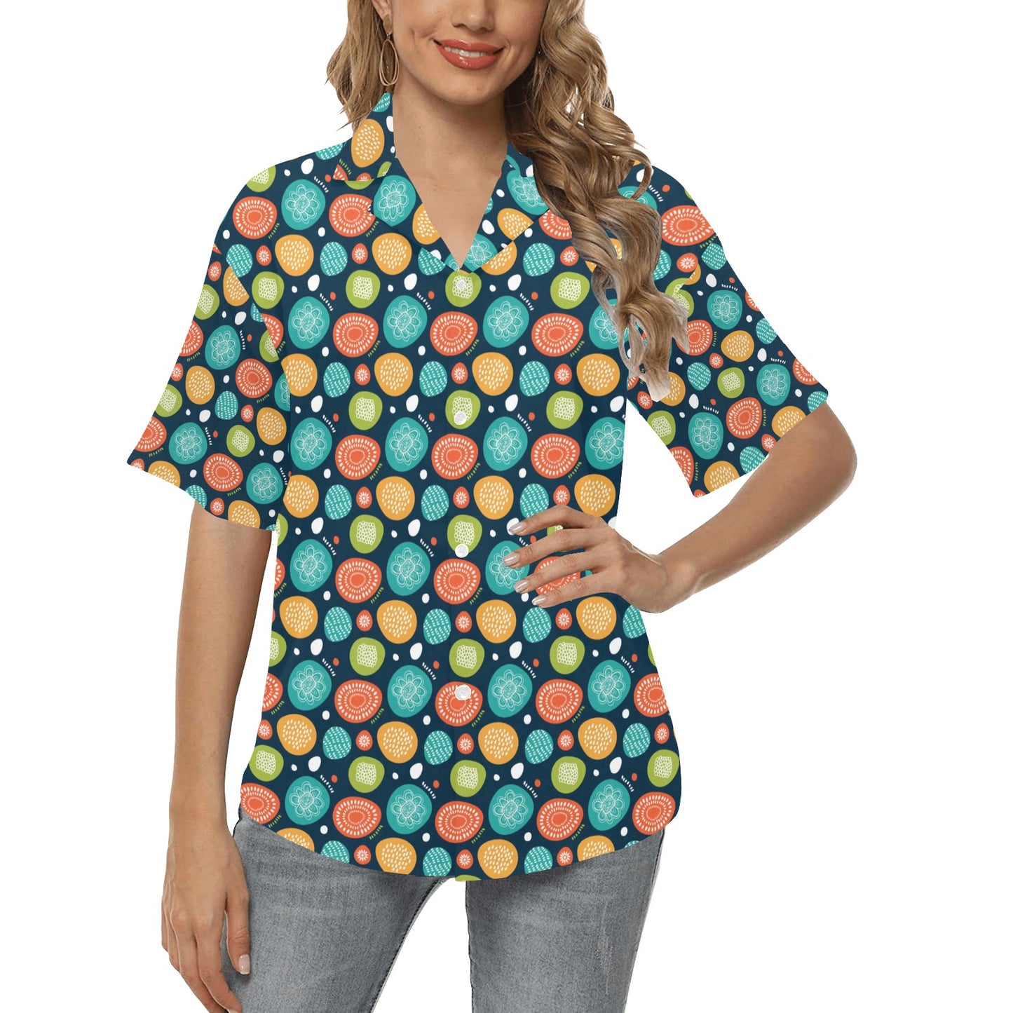 Swedish Themed Design Women's Hawaiian Shirt
