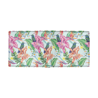 Hummingbird Tropical Pattern Print Design 05 Men's ID Card Wallet