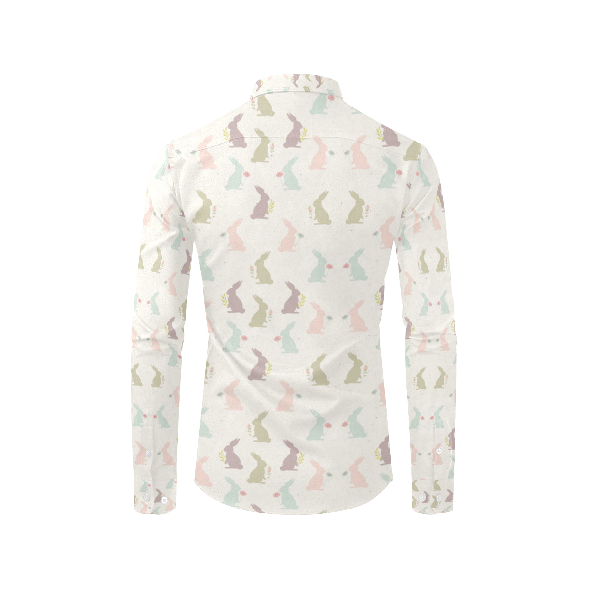 Bunny Pattern Print Design 05 Men's Long Sleeve Shirt