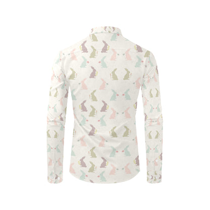 Bunny Pattern Print Design 05 Men's Long Sleeve Shirt