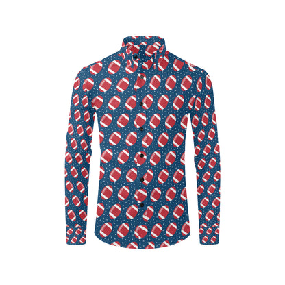 American Football Star Design Pattern Men's Long Sleeve Shirt