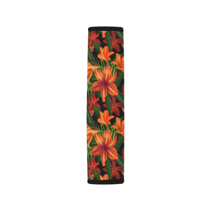 Amaryllis Pattern Print Design AL05 Car Seat Belt Cover