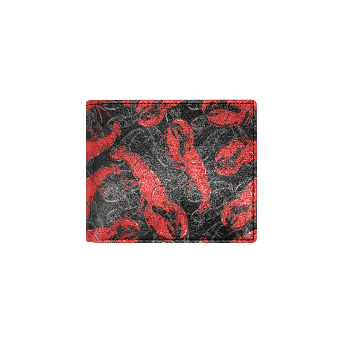 Lobster Pattern Print Design 04 Men's ID Card Wallet