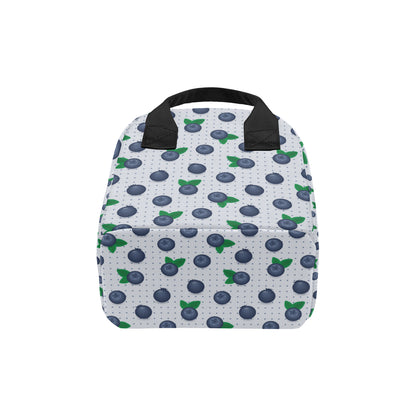 Blueberry Pattern Print Design BB02 Insulated Lunch Bag