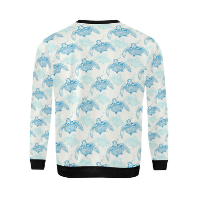 Sea Turtle Pattern Print Design T01 Men Long Sleeve Sweatshirt