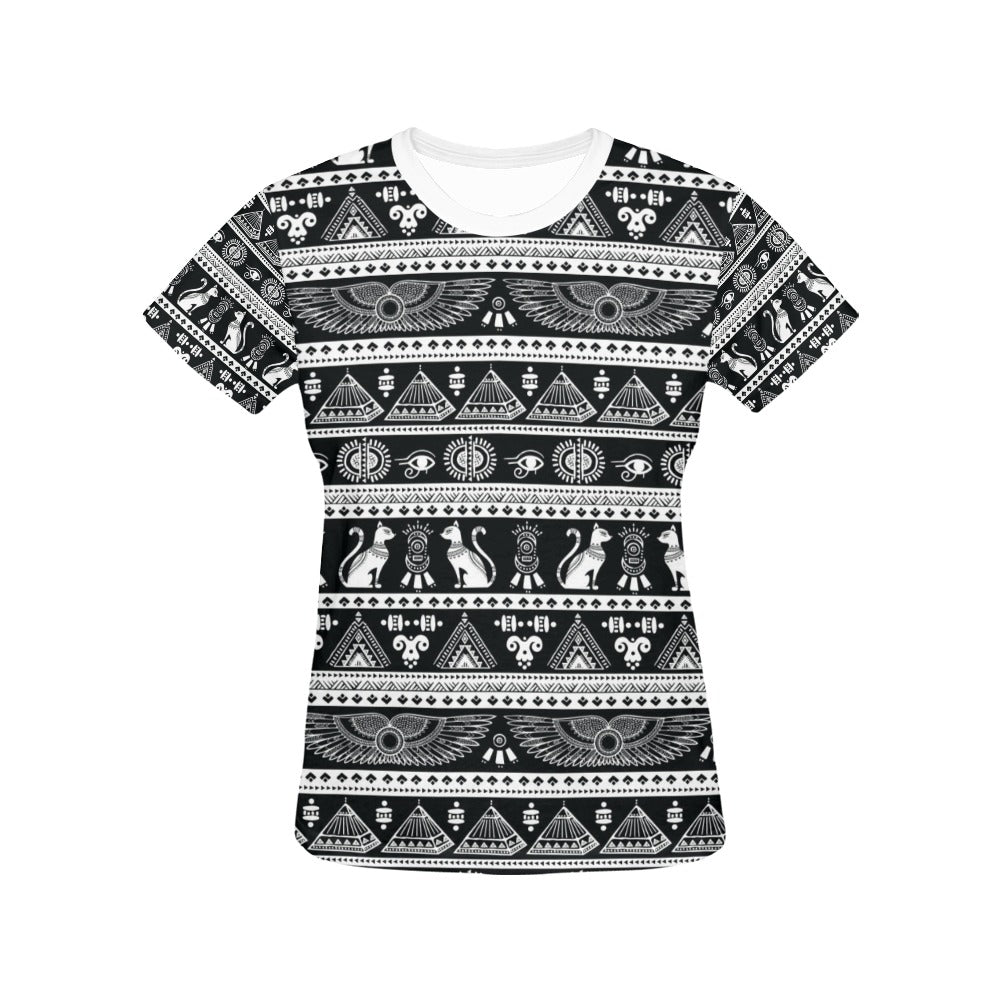 Tribal Pattern Print Design LKS305 Women's  T-shirt