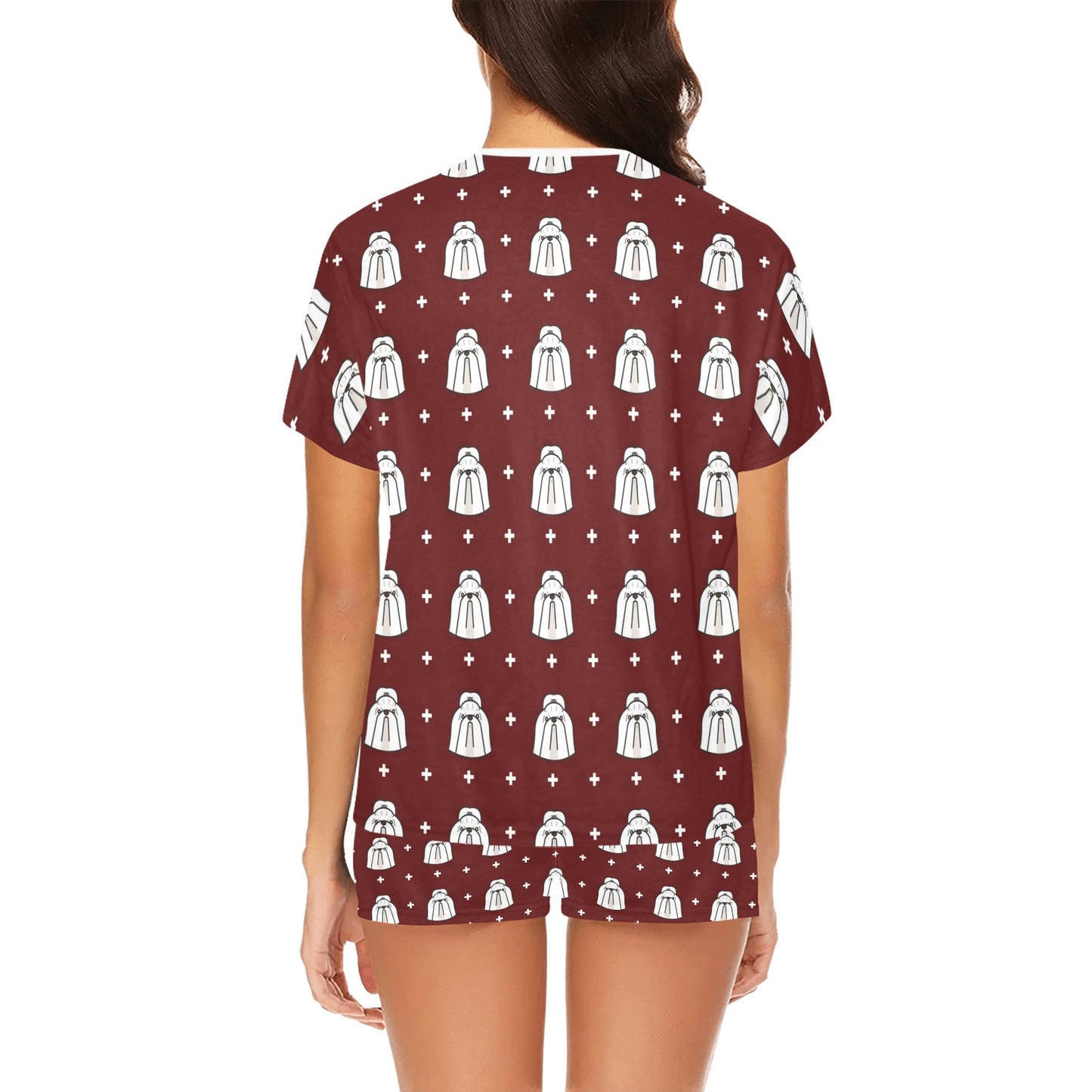 Shih Tzu Print Design LKS301 Women's Short Pajama Set
